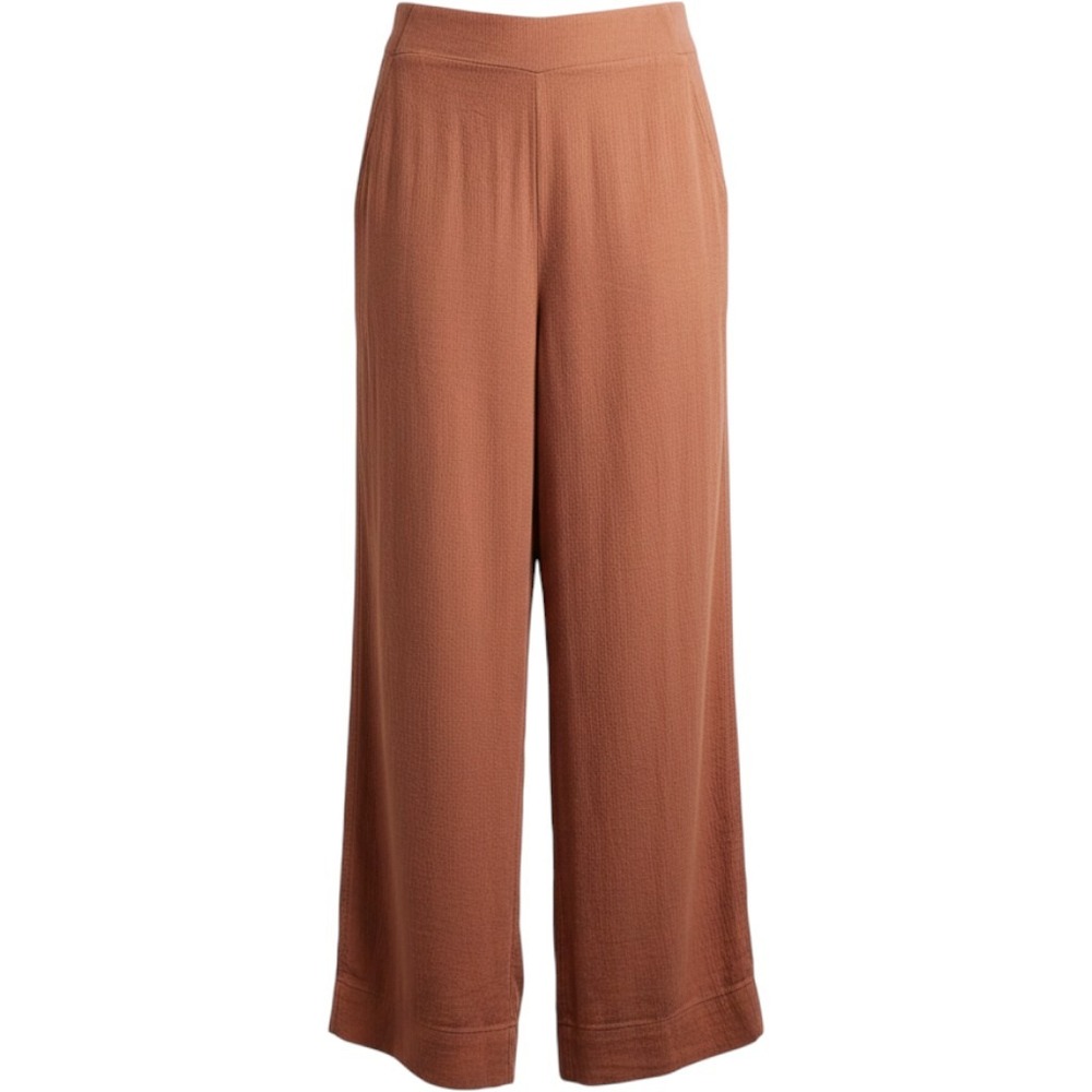 Abercrombie & Fitch Terracotta Gauze Wide Leg Smocked Pants SP